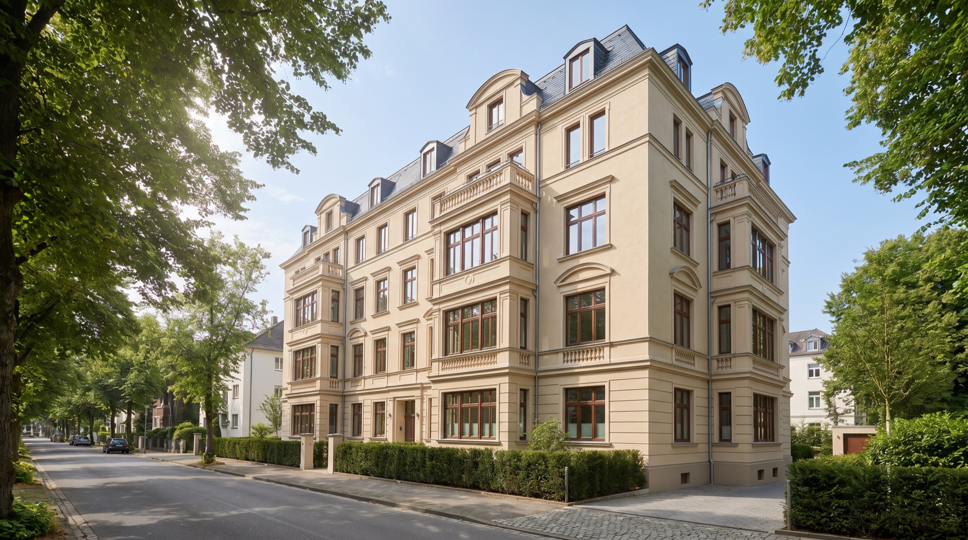 Mehrfamilienhaus in Düsseldorf — typische Bebauung für die Wertermittlung